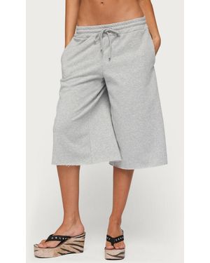 Edikted Camo Rush Oversized Bermuda Shorts - Gray