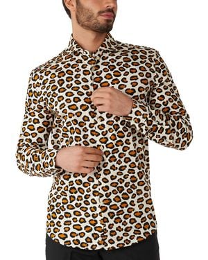 Opposuits Long-sleeve Jaguar-print Shirt - Brown