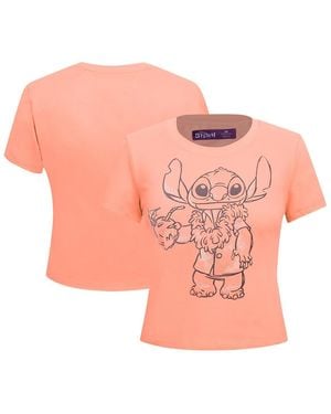 FREEZE MAX Lilo And Stitch Vacation Baby Doll T-shirt - Pink