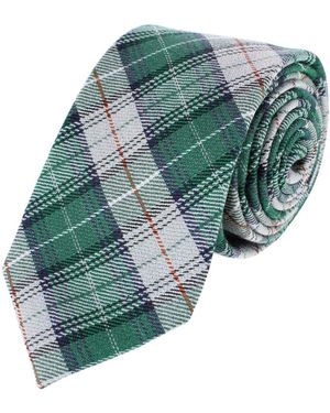 Trafalgar Gerald Plaid Wool Blend Necktie - Green