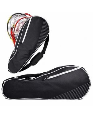 Peneyon Tennis Racket Bag Holds 3 Rackets Padded Tote With Shoulder Strap - Black