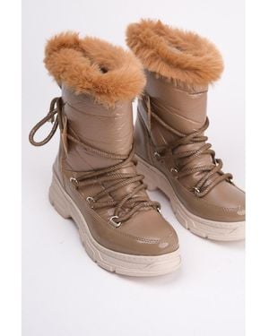 Prologue Shoes Rosie Fur Lined Boot () - Brown