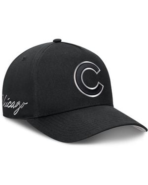 Nike Black Chicago Cubs Rise Dri-fit A-frame Adjustable Hat