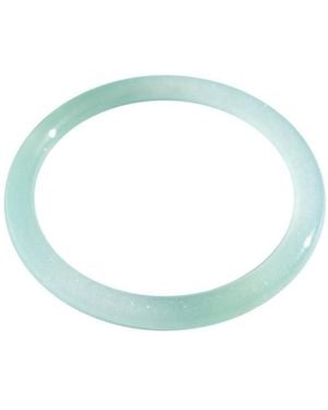 seree Pond — Cyan Skinny Round Jade Stone Bangle - Blue