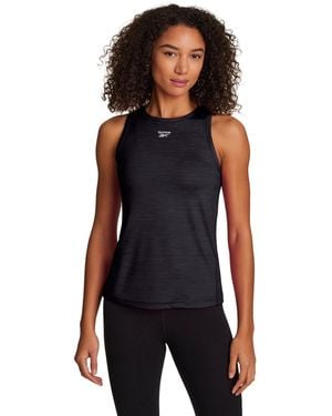 Reebok Marled Crewneck Performance Tank Top - Blue