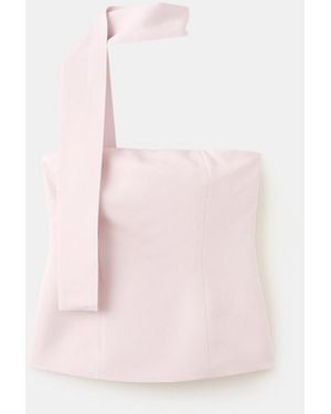 Mango Scarf Neck Top - Pink