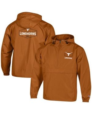 Champion Texas Longhorns Delay Packable Half-zip Jacket - Brown