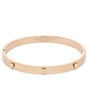 Olivia Burton Mini Heart Tone Stainless Bangle Bracelet - Metallic