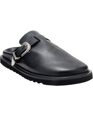 Forever & Always Shoes Vesta Leather Mule - Black