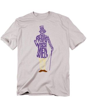 Willy Wonka & The Chocolate Fact Willy Wonka And The Chocolate Factory Text Silhouette T Shirt - Purple