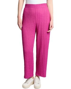 Jones New York Petite Textured Pull-on Wide-leg Pants - Pink
