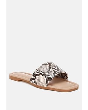 LONDON RAG Zaltana Open Square Toe Flats - Metallic