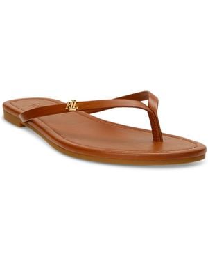 Ralph Lauren Raquel Flip Flop Sandals - Brown