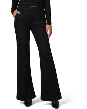 Joe's Jeans Petite The Molly Wide-leg High-waisted Flared Jeans - Black