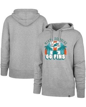 '47 Miami Dolphins Regional Headline Pullover Hoodie - Gray