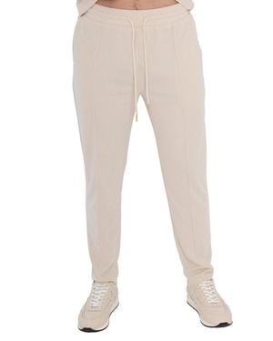 DAI MODA Norman Pintuck Knit Drawstring Pant - Natural
