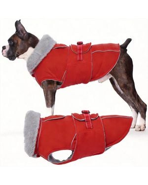 Aronkl Reflective Waterproof Dog Jacket - Red