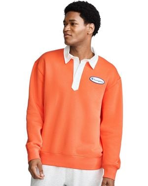 Champion Fleece Rugby Shirt - Orange