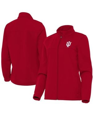 Antigua Indiana Hoosiers Links 2 Golf Full-zip Jacket - Red
