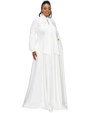 L I V D Plus Size Bella Donna Dress - White