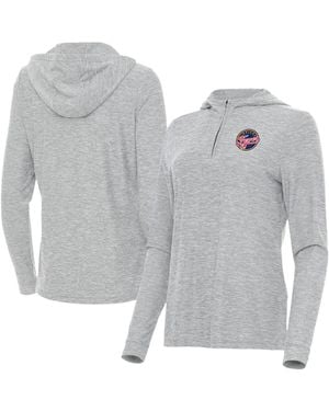Antigua Indiana Fever Daybreak Quarter-zip Hoodie - Gray