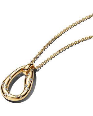 PANDORA Stone-set Pendant Necklace - Metallic