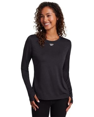 Reebok Marled Performance Long-sleeve Training Top - Black