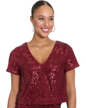 Muse Textured V-neck Top