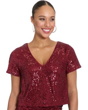 Muse Textured V-neck Top