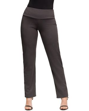 24seven Comfort Apparel Comfortable Stretch High Waist Dress Pants - Black
