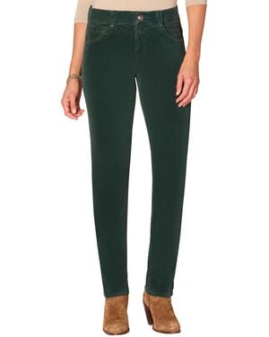 Democracy Petite "ab"solution Corduroy Straight-leg Jeans - Green