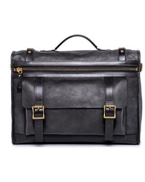 Old Trend Stone Cove Leather Briefcase - Blue