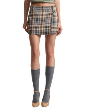 Avec Les Filles Plaid Mini Skort - Multicolor