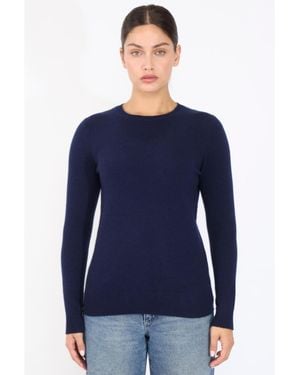 Jennie Liu 3-ply Cashmere Crew Neck Sweater - Blue