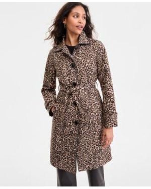 Michael Kors Michael Single Breasted Belted Trench Coat P Xxs Xxl - Brown