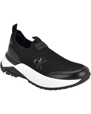 Calvin Klein Abelea Knit Slip-on Chunky Sole Sneakers - Black
