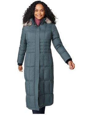 Free Country Full Length Splendor Down Jacket - Blue