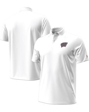 Under Armour Wisconsin Badgers Lambeau Field Collection Playoff Polo Shirt - White