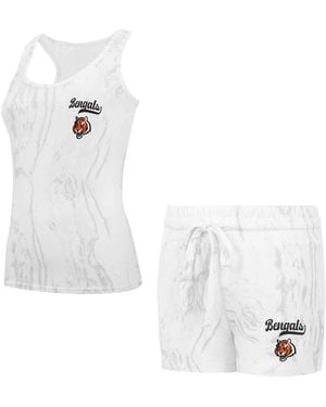 Concepts Sport Cincinnati Bengals Quartz Hacci Knit Tank Top Shorts Sleep Set - White