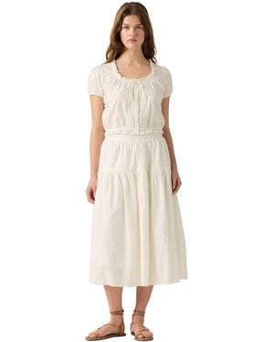 Levi's Zip Closure Leonie Midi Skirt - Natural