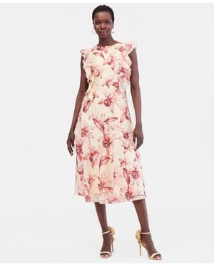 INC International Concepts Ruffle Sleeveless Midi Dress - Pink