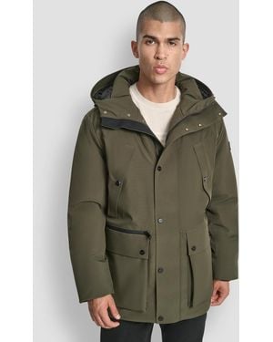 DKNY Urban Hooded Parka Jacket - Green