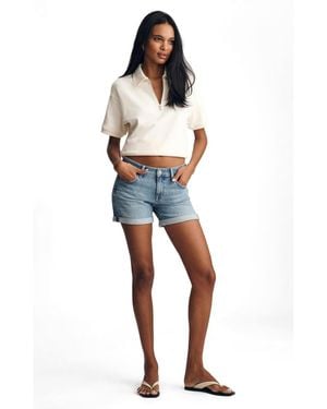 Mavi Mavi's Julia Mid Rise Relaxed Short In - Blue