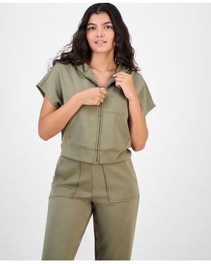 And Now This Short-sleeve Scuba Hoodie - Green