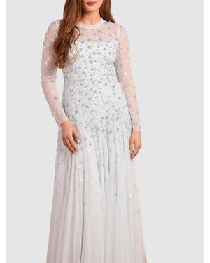 Needle & Thread Starry Nights Round Neck Gown - White