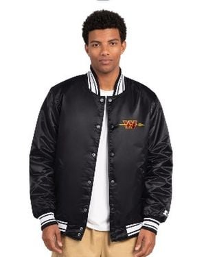 Starter Washington Commanders Locker Room Satin Varsity Full-snap Jacket - Black