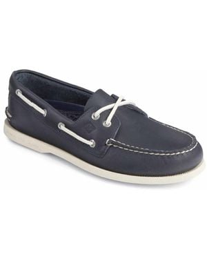 Sperry Top-Sider Authentic Original 2-eye Collegiate Leather Boat Shoe - Blue