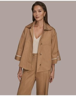 Donna Karan Weekend Button-front Jacket - Brown