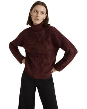 Finery London Albie Ribbed-knit Roll-neck Sweater - Brown