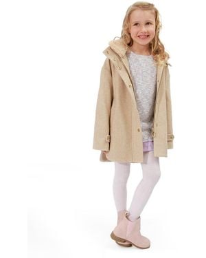 Belle & Bloom Girls When I Grow Up Detachable Hooded Coat - White